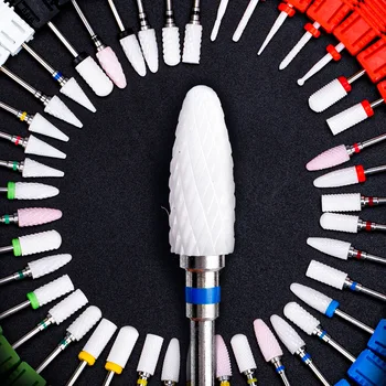 Keramik Fräser Nagel Bohrer Bits Elektrische Maniküre Bohrer Pediküre Mühle Bits Maschine Dateien Nail art