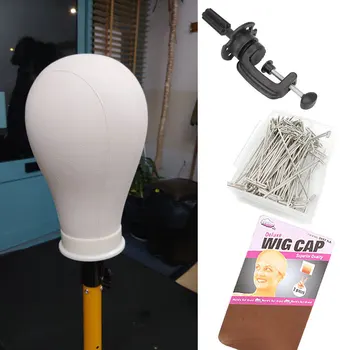 Leinwand Perückenkopf Perückenständer 21-24 Zoll Mannequin Kopf für Haarstyling Anzeige Herstellung