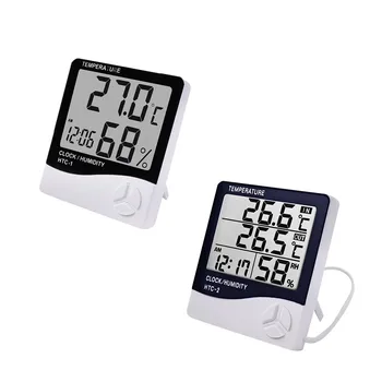 LCD Elektronisches Digitales Temperatur-Feuchtigkeitsmessgerät Thermometer Hygrometer Indoor Outdoor