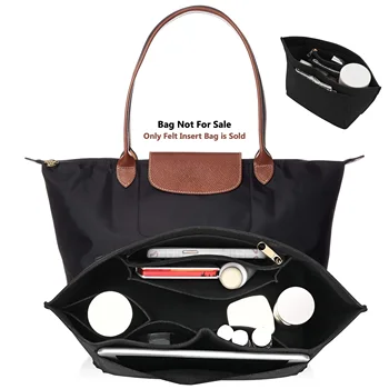 Filz-Einsatztasche, passend für Longchamp Handtasche, Liner-Tasche, Filztuch, Make-up-Tasche, Unterstützung