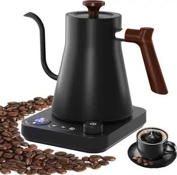 Elektrischer Schwanenhals-Wasserkocher, 900 ml, Handbrauen, Kaffeekanne, intelligente Teekanne
