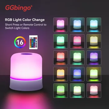 GGbingo Touch Nachtlicht Wiederaufladbare Fernbedienung Nachtlicht RGB Dimmbare Tischlampe Ambientebeleuchtung