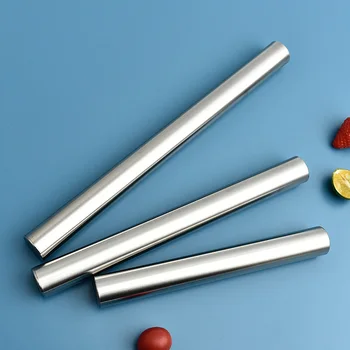 Edelstahl Nudelholz Backen Brot Gebäck Roller Antihaft-Backwerkzeug Kochen Pizza Cookie Cannoli Tubes