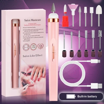 YIKOOLIN 5-in-1 Elektrische Nagelpoliermaschine USB-Aufladung Tragbares Maniküre-Set Exfoliation und Polieren