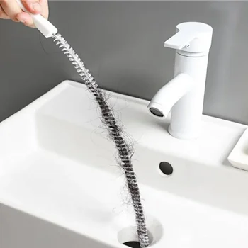 Waschbecken-Abfluss-Reinigungsbürste, Abfluss-Verstopfungsentferner, biegbare