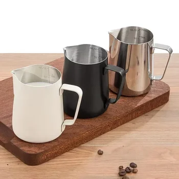 350/600 ml Kaffee Milch Aufschäumen Krug Krug 304 Edelstahl Präzise Skala Latte Barista Professionelle