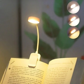 Runtowo LED-Leseleuchte zum Aufstecken, tragbare Leselampe, batteriebetrieben, 3 Farben, Augenschutz