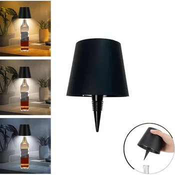 2025 Weinflaschen-LED-Lampe, Tischdekorationslampe, 3 Farben, wiederaufladbare Tischlampe für Bar