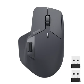 Rapoo MT760L/MT760M Multi-Mode wiederaufladbare kabellose Maus, ergonomisch, 4000 DPI, unterstützt