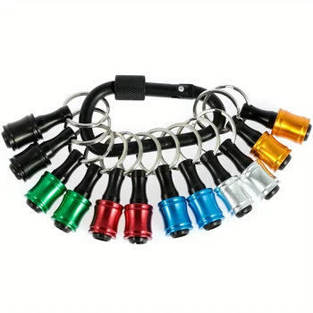 Schraubendreher-Bit-Halter 1/4 Zoll Sechskantschaft Aluminiumlegierung Leichtgewicht (12 Stück)
