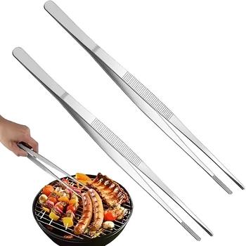 Multifunktionale Grillzange aus Edelstahl, Lebensmittelzange, BBQ-Clip, Küchenhelfer, Kochpinzette