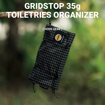 HODRGEAR Ultraleichter Toilettenartikel-Organizer UHMWPE Gridstop | 35 g aufrollbarer Netzbeutel |