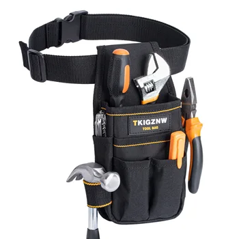 TKIGZNW Taschen-Werkzeugtasche, 6 Taschen und 9 Schraubendreher-Schlaufen-Konstruktion, robuste Werkzeugtasche
