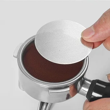 Espresso Puck Bildschirm Kaffee Filter 51mm 53,5mm 58,5mm Wiederverwendbare Halter 0,2mm Für 51mm 54mm 58mm
