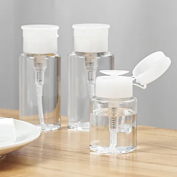 Nachfüllbare Flaschen, Push-Typ-Abfüllung, nach unten drücken, leere Pumpspenderflasche für Nagellack