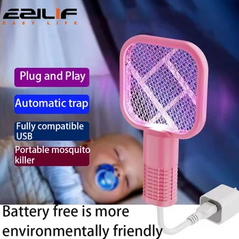 Tragbarer elektrischer Mückenvernichter, Insektenfänger, USB-Ladegerät, UV-Licht, Mückenlampe, 2-in-1