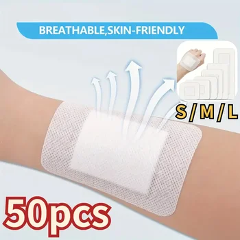Große Größe Hypoallergen Vlies Medizinische Klebstoff Wunde Dressing Pflaster Verband Große Wunde (50 Stück)