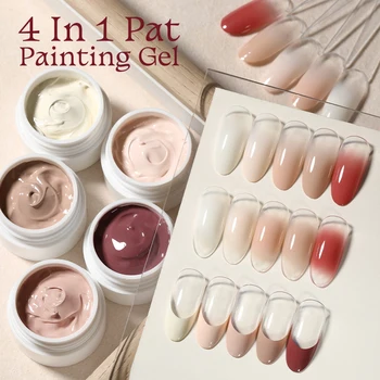 UR SUGAR 4-in-1 Pat Painting Gel Nail Nude Pink Color Painting Liner Nail Art Wird für Gradient Cover Edge