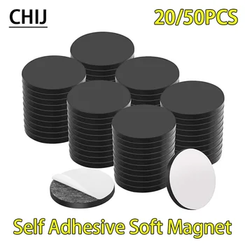 Magnetische Blätter Runde Selbstklebende Magnet Büro Kühlschrank Flexible Magnetische Klebrige Aufkleber