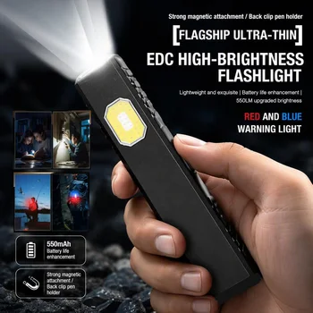 Sicherheits-Blinkleuchte Warnlicht Starkes Licht Mini Tragbare Outdoor-Wartungs-Notfall-EDC-Taschenlampe