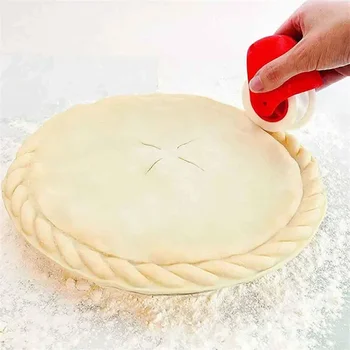 Küche Pizza Gebäck Gitter Cutter Gebäck Pie Decor Cutter Kunststoff Rad Roller für Pizza Gebäck Kuchen Kruste