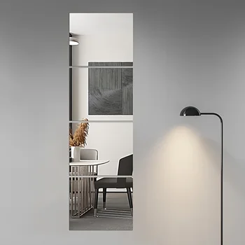 Rechteck Acryl Spiegel Aufkleber Flexible Spiegel Aufkleber DIY Kunst Wohnzimmer Dekoration Für Tür