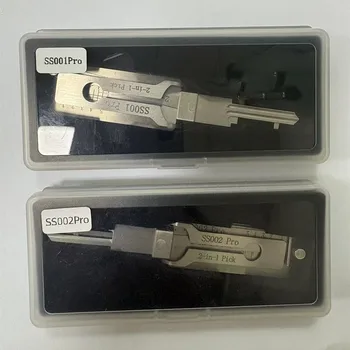 Lishi Style 2-in-1 SS001 SS002 PRO Werkzeuge für S-Groove Türschlösser, Pro 2-in-1 Decoder und Pick-Tools