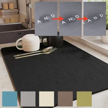 Superabsorbierende Küchen-Tischunterlage Wasserdichte Abtropfmatte Kaffee-Trockenmatte Wärmeisolierung