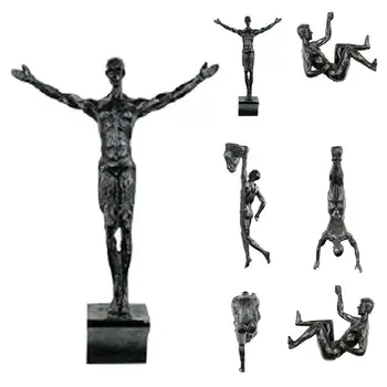 Sportler Klettern Mann Harz Hintergrund Wandbehang Dekoration Skulptur Statue Figuren Kreative Kletterer