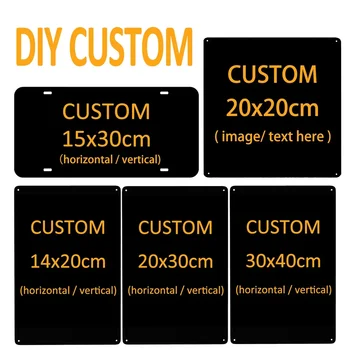 DIY benutzerdefinierte Metall Platten Muster Wand Zinn Zeichen Home Decor Retro Board Poster personalisierte