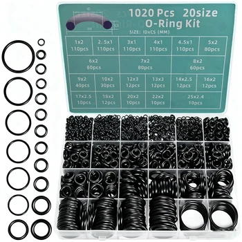 Reparaturset für O-Ringe aus Nitril in Box, Dichtungsringset (1020 Stück)