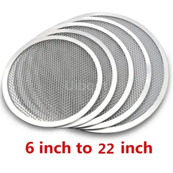 Antihaft-Pizza-Siebpfanne, Backblech, Metallnetz, neues nahtloses Aluminium-Metallnetz, Backgeschirr