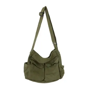 Arbeitskleidung Canvas Umhängetasche Große Kapazität Retro Messenger Bag Neue Student Class Messenger Bag