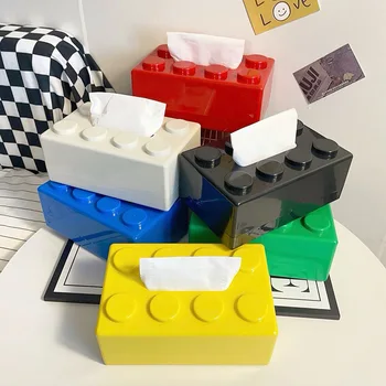 Kreative Cartoon Baustein Tissue Box mit Hohem Ästhetischen Wert für Haushalt Servietten Papier Schublade