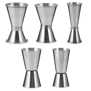 Dual Shot Measure Cup Edelstahl Maß Jigger Cocktail becher Trink geist Barware Küchen helfer Bar Werkzeuge