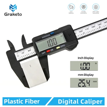 Elektronischer Messschieber, digitales Pachometer, Kunststoff, großer Bildschirm, Dickenmessgerät