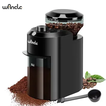 Wancle Elektrische Kaffeemühle mit Mahlwerk, verstellbare Mahlmühle, konisches Kaffeebohnenmahlen mit 28