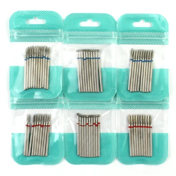 Diamant Fräser Nagel Bohrer Set Für Maniküre Zubehör Pediküre Elektrische Maschine Nagel Bit Pinsel (10 Stück)