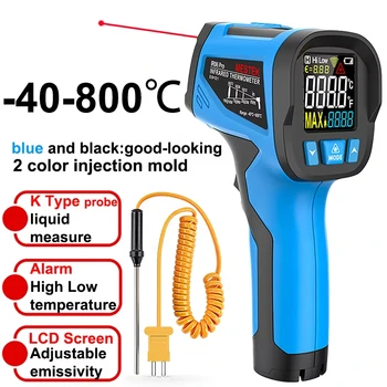 50 bis 800 Grad Mestek Digitales Infrarot-Thermometer Lasertemperaturmessgerät Berührungsloses Pyrometer