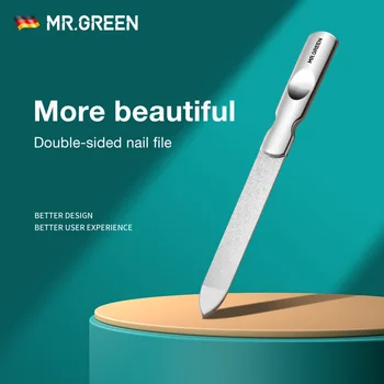 MR.GREEN Doppelseitige Nagelfeilen aus Edelstahl für Maniküre und Pediküre, Pflege für professionelle Finger