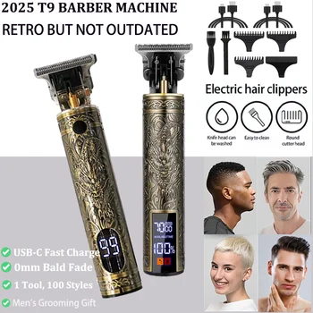 T9 Professioneller Haarschneider/Zubehör für Männer | USB-Schnellladung | Bart-/Körper-/Haarschneider |