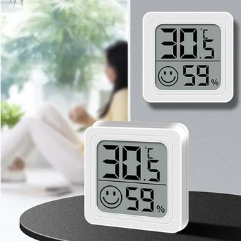 Mini LCD Digital Thermometer Hygrometer Innenraum Temperatur Luftfeuchtigkeit Meter Sensor Gauge Wetterstation
