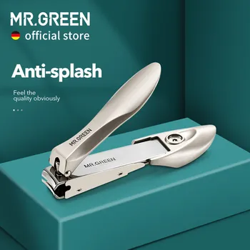 MR.GREEN Anti Splash Nagelknipser Edelstahl Fingernagelschneider Maniküre Werkzeuge Bionics Design