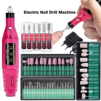 LULAA Tragbare professionelle elektrische Nagelbohrmaschine Maniküre Werkzeuge Pediküre Bohrer Set Familie