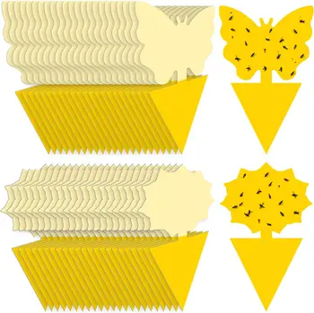 Landisun Obstfliegenfallen, Pilz-Mückenfallen für drinnen und draußen, gelbe Fruchtfliegen, klebrige Pflanzen