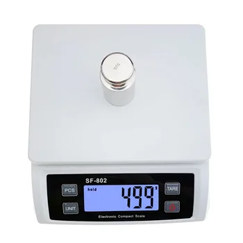30kg/1g Digitale Küchenwaage 1g Präzision LCD-Anzeige Elektronische Waage Edelstahl-Plattform Tarafunktion