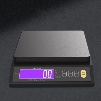 Wasserdichte digitale elektronische Küchenwaage LCD Home Food Snack 5 kg/0,1 g 10 kg/1 g Edelstahl-Messwaage