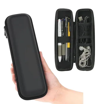 Schwarz EVA Hard Shell Stylus Stift Federmäppchen Halter Kopfhörer Mesh Lagerung Organizer Bleistift