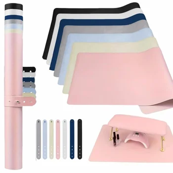 Nail art Tisch Matte Faltbare Hand Rest Pad Für Nagel Armlehne Kissen Wasserdicht Kratz Schmutzabweisend Leder