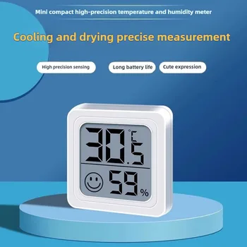 Temperaturanzeige für den Raum, Mini-Digital-Thermometer, Hygrometer mit Wandmontagesensor, LCD-Bildschirm